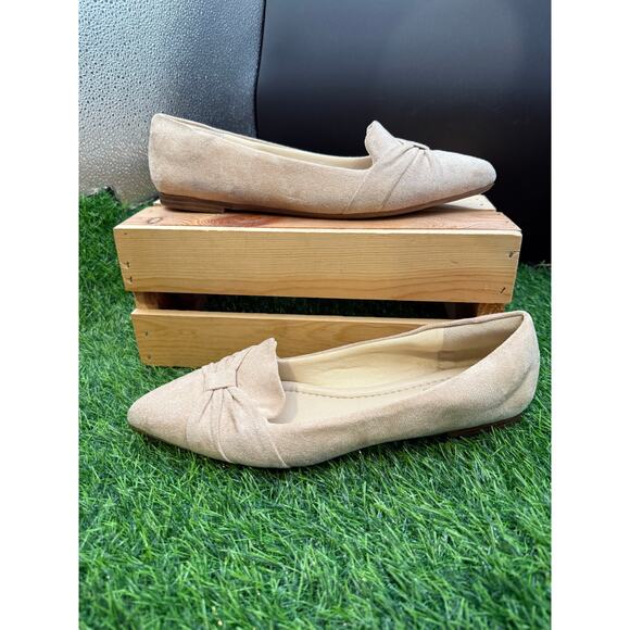 Musshoe - Beige- Pointed Flats - Size 9W - Picture 1 of 10